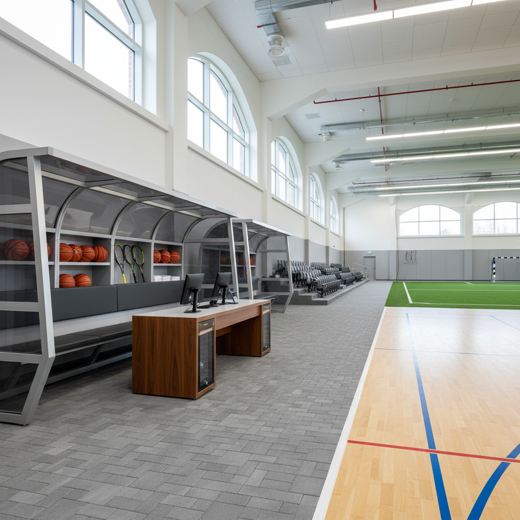 Player benches and courtside infrastructure application reference