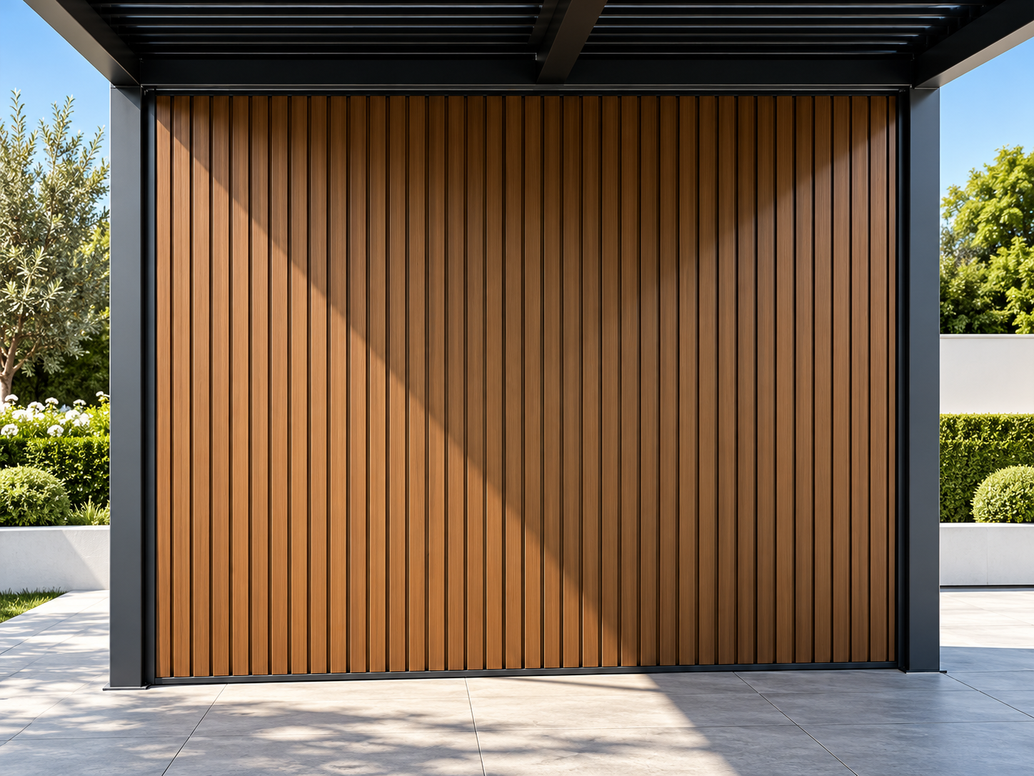 WPC composite wall panel — illustrative ORZENZA accessory visual