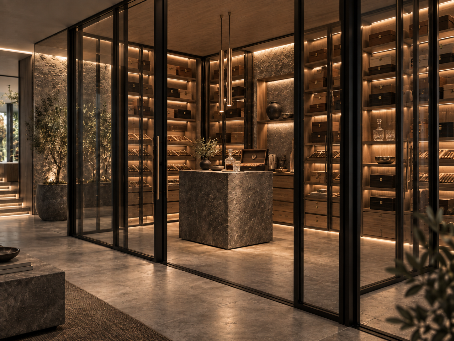 VAELTR premium humidor and collector room