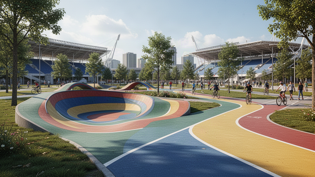 Specialist public surface systems — Roller · stadium · public path