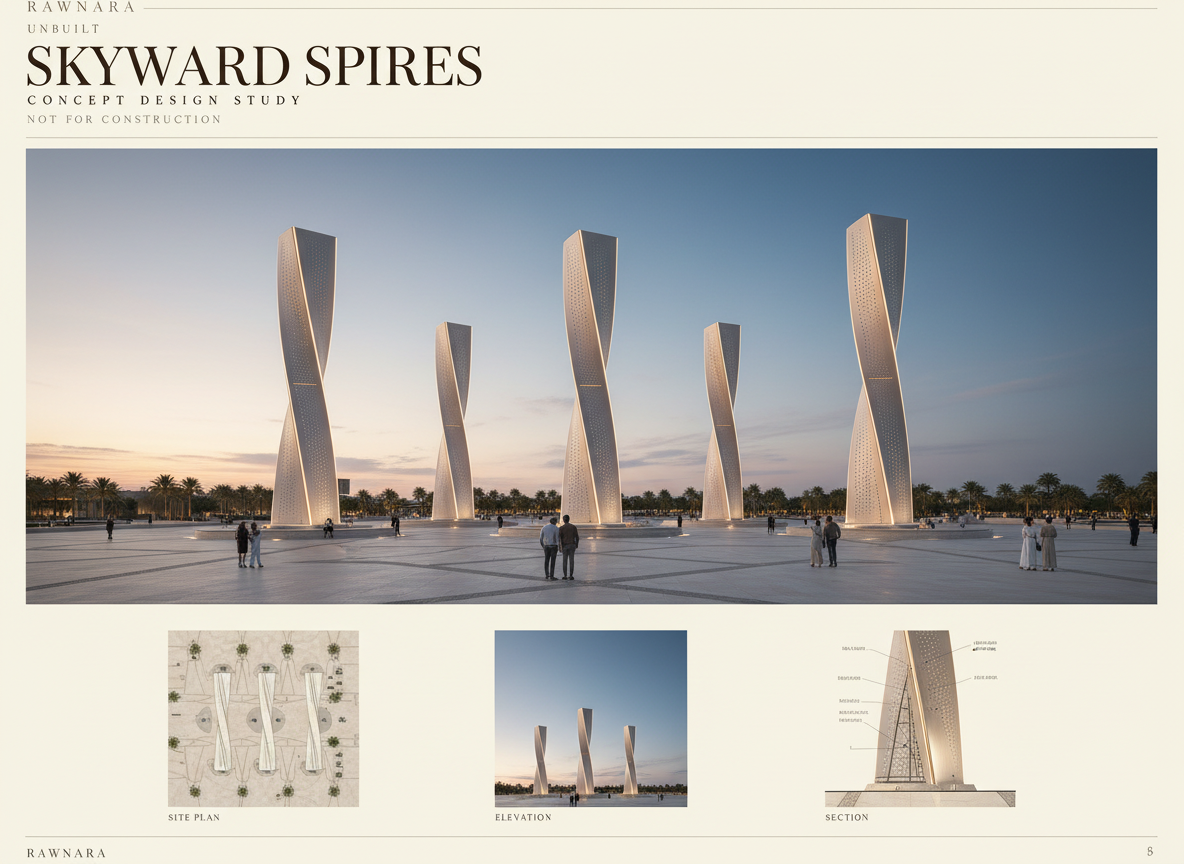 RAWNARA concept design presentation for Skyward Spires