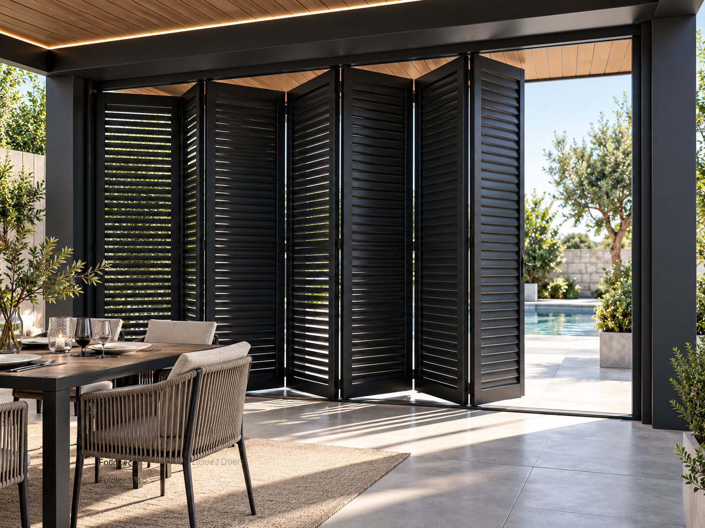 Folding louvre doors — illustrative accessory image