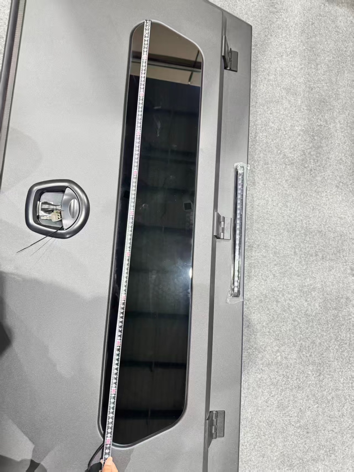 TerraRise canopy glazed access panel and latch