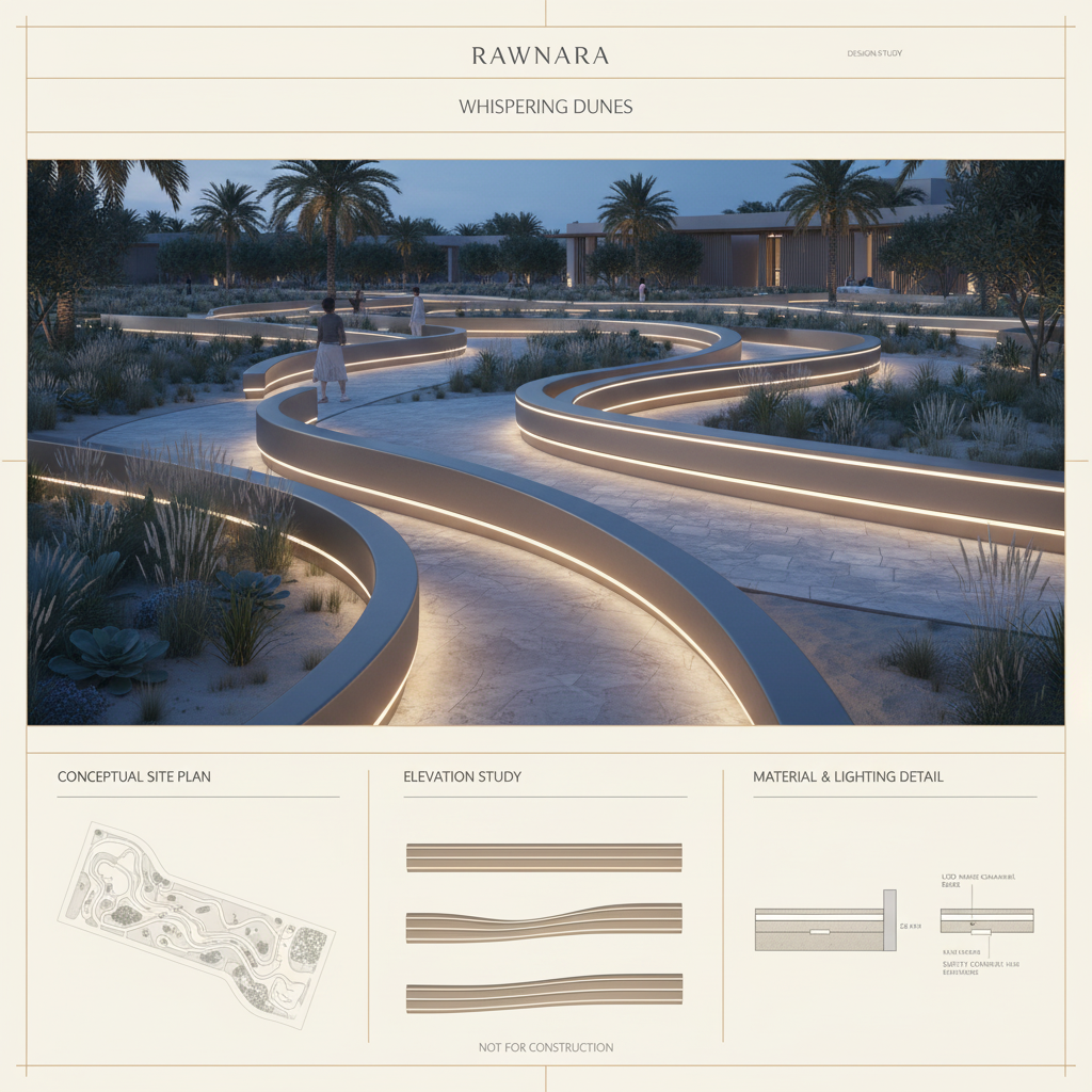 RAWNARA concept design presentation for Whispering Dunes