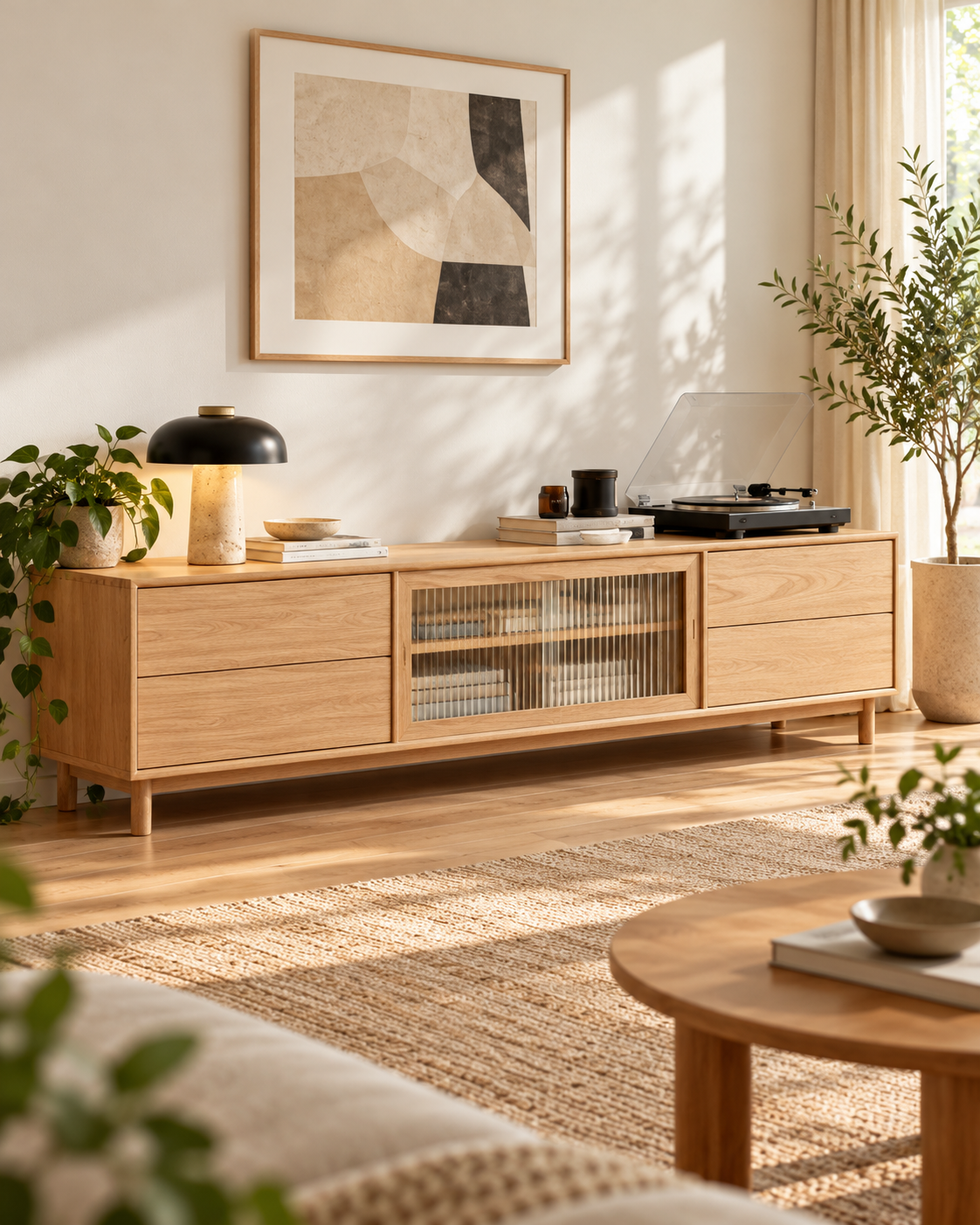 Oak Media Console — SKELVAR HHDSG-2YQ