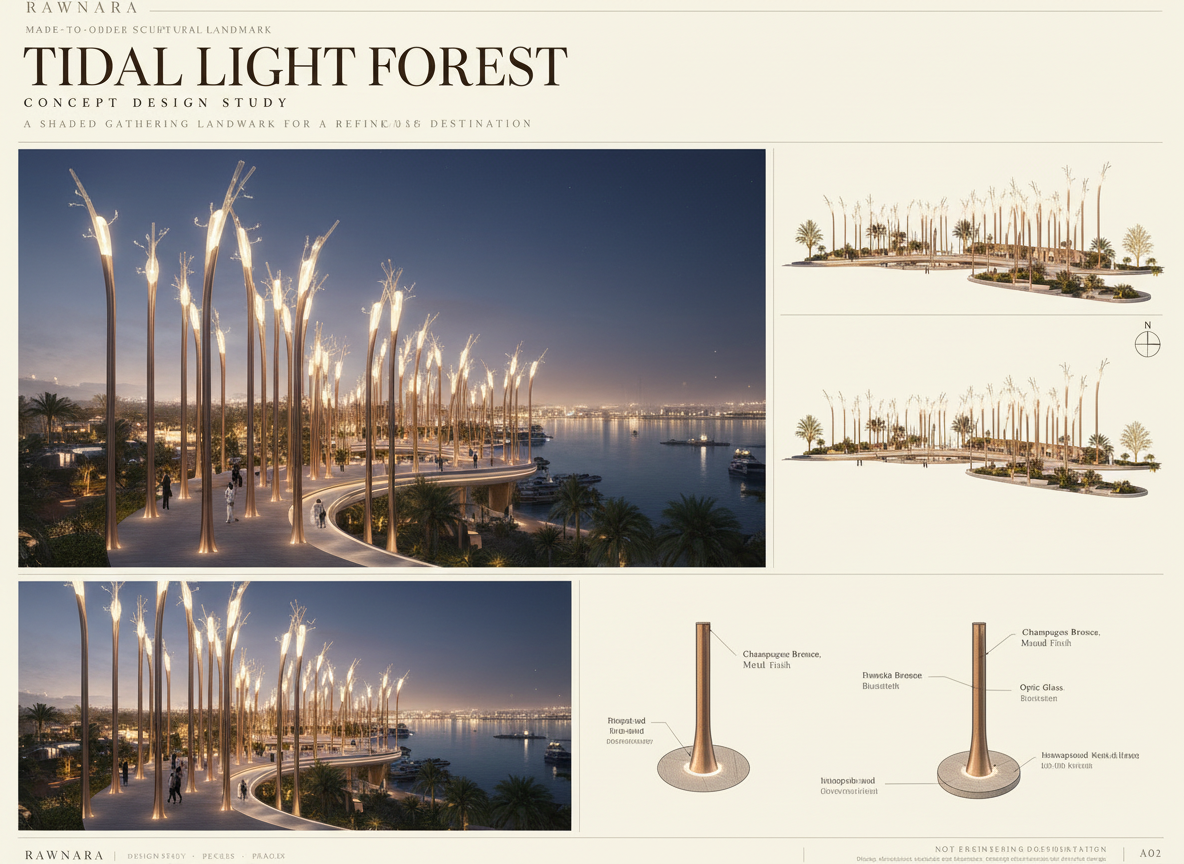 RAWNARA concept design presentation for Tidal Light Forest