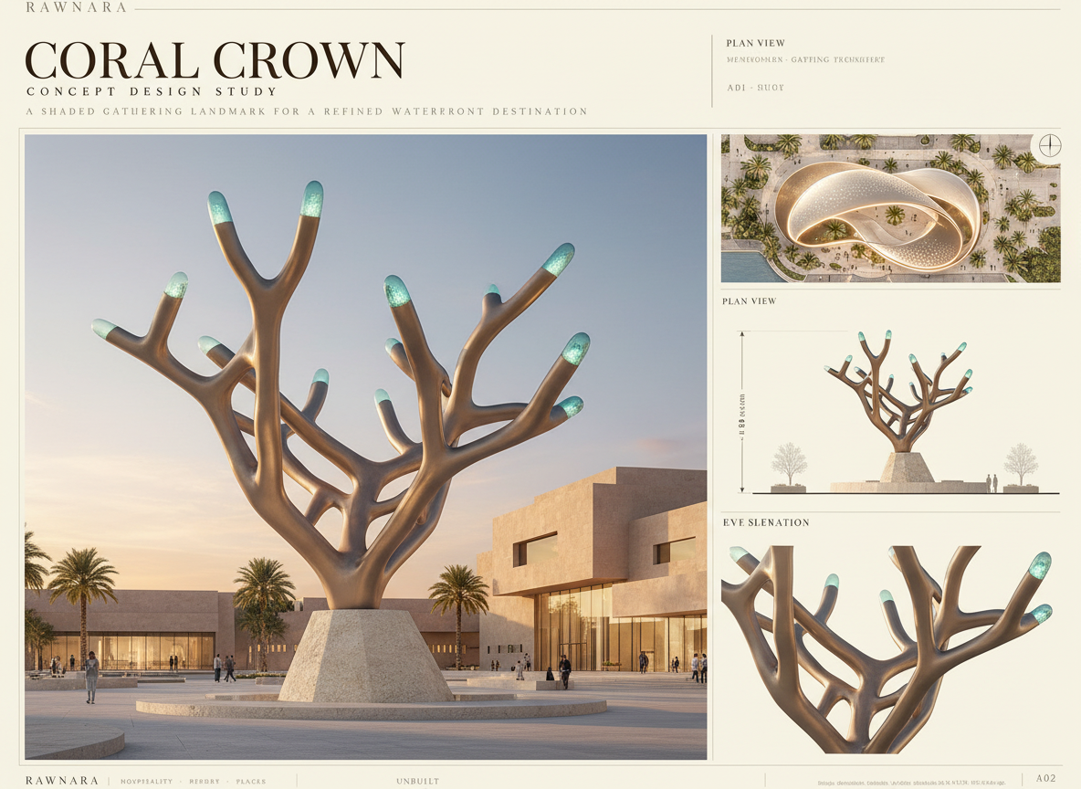 RAWNARA concept design presentation for Coral Crown