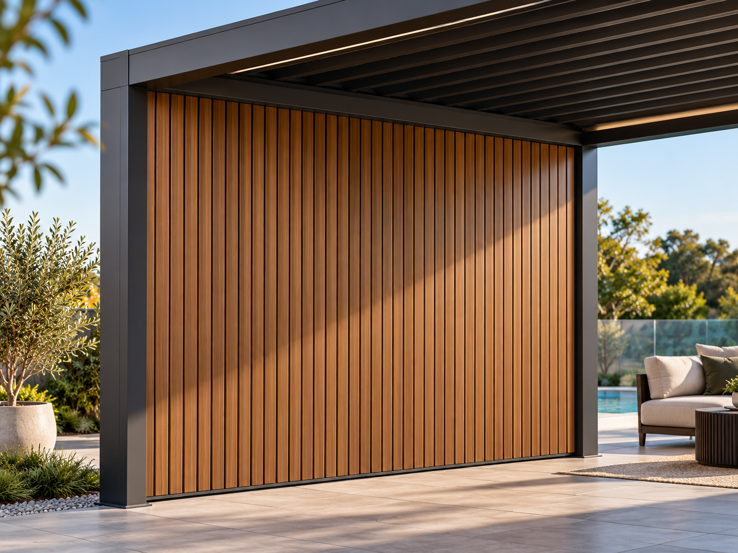 WPC composite side infill — illustrative accessory image