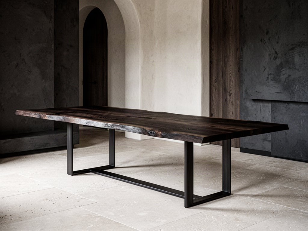 Editorial visual for the SKELVAR ATELIER NATT dark ebony dining table