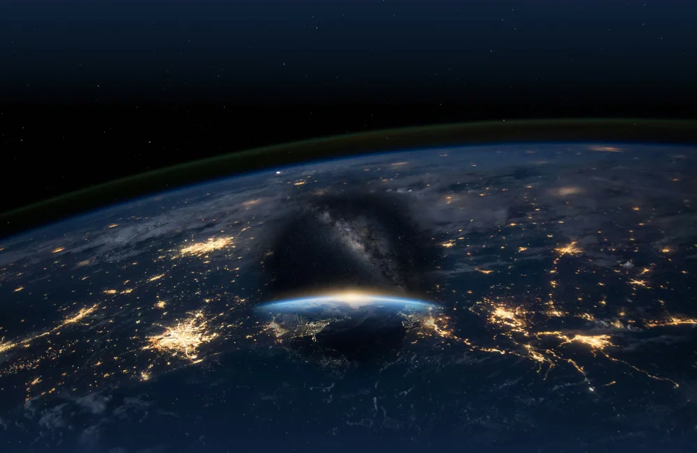 Atmospheric space-learning artwork