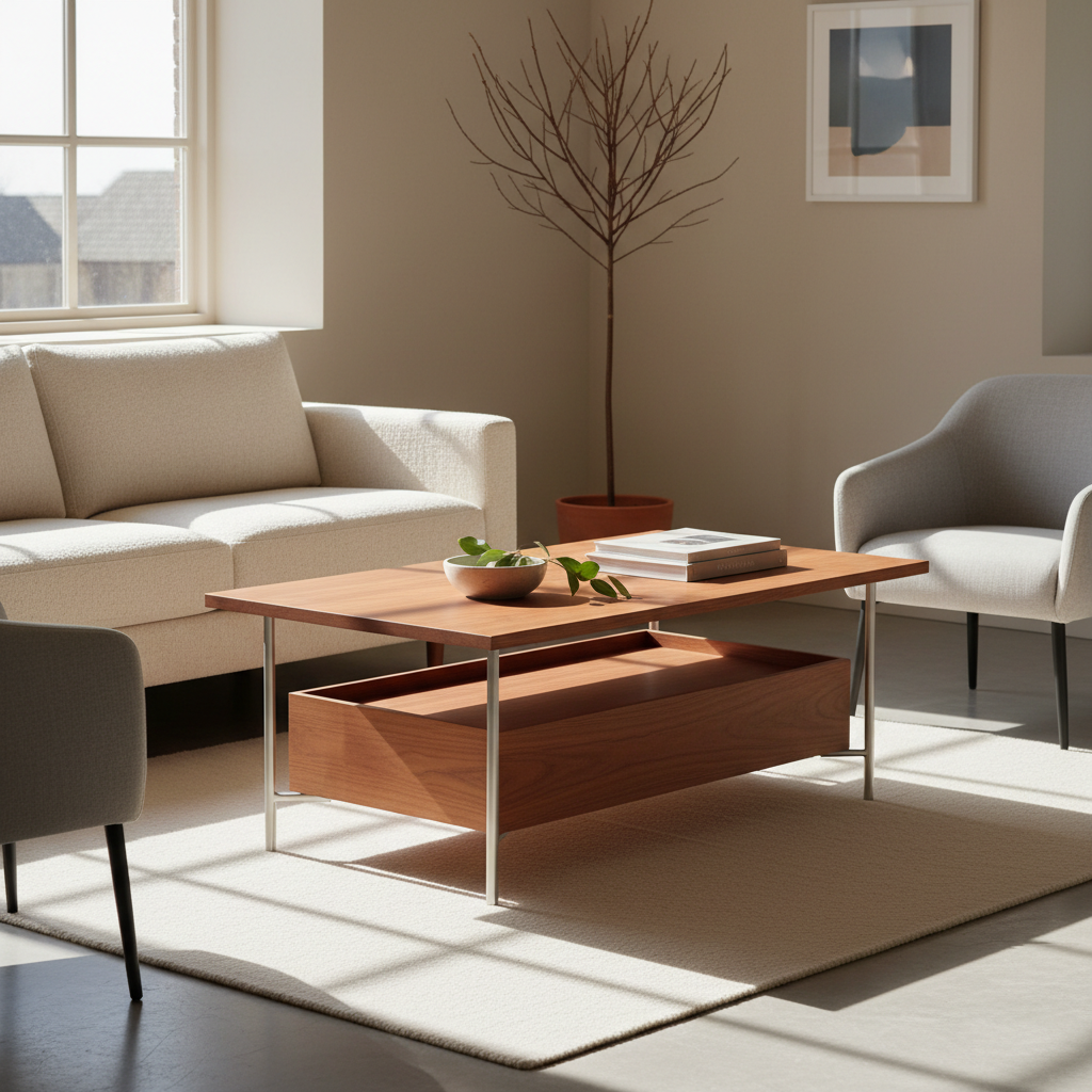 Architectural Cherrywood Coffee Table — SKELVAR HHCJ-LK