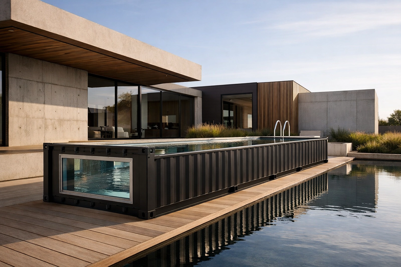 Deck-integrated modular pool