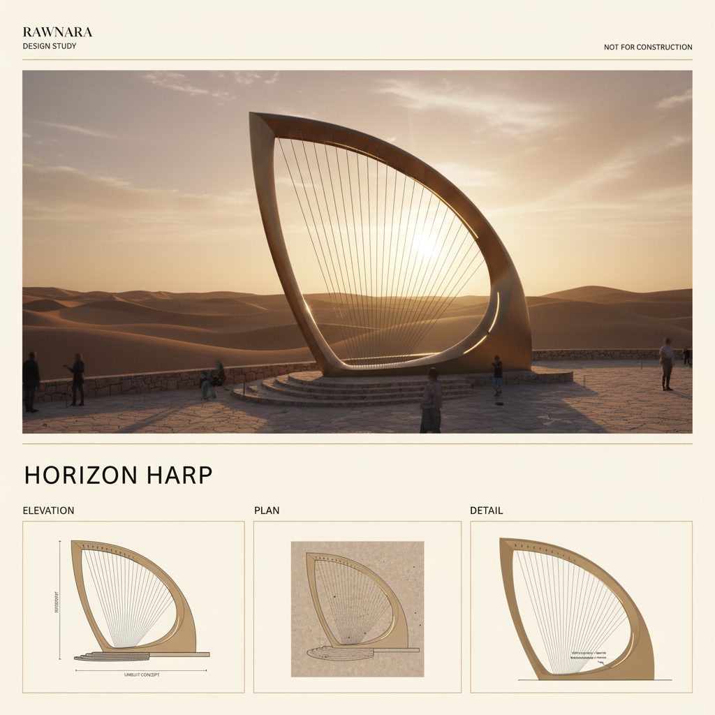 RAWNARA concept design presentation for Horizon Harp