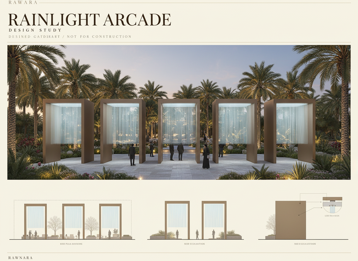 RAWNARA concept design presentation for Rainlight Arcade