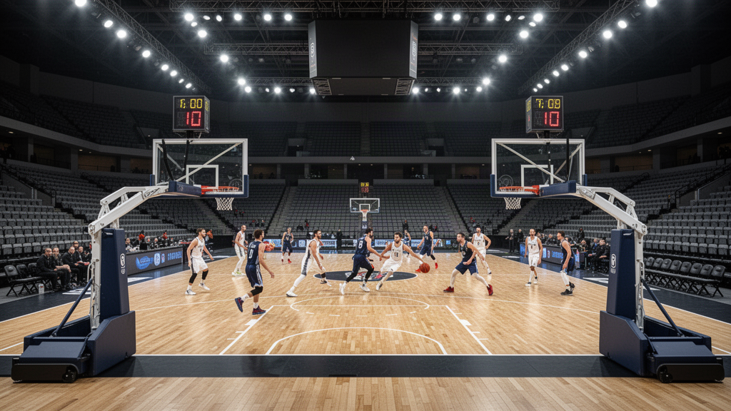 Competition basketball arena