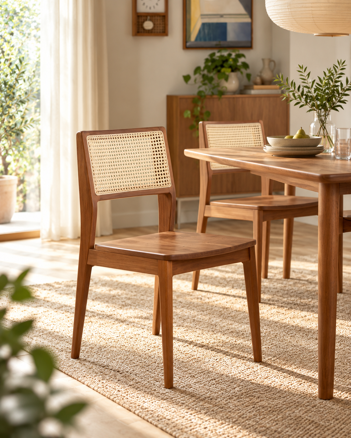 Rattan-Back Dining Chair — SKELVAR MYCY-37CD
