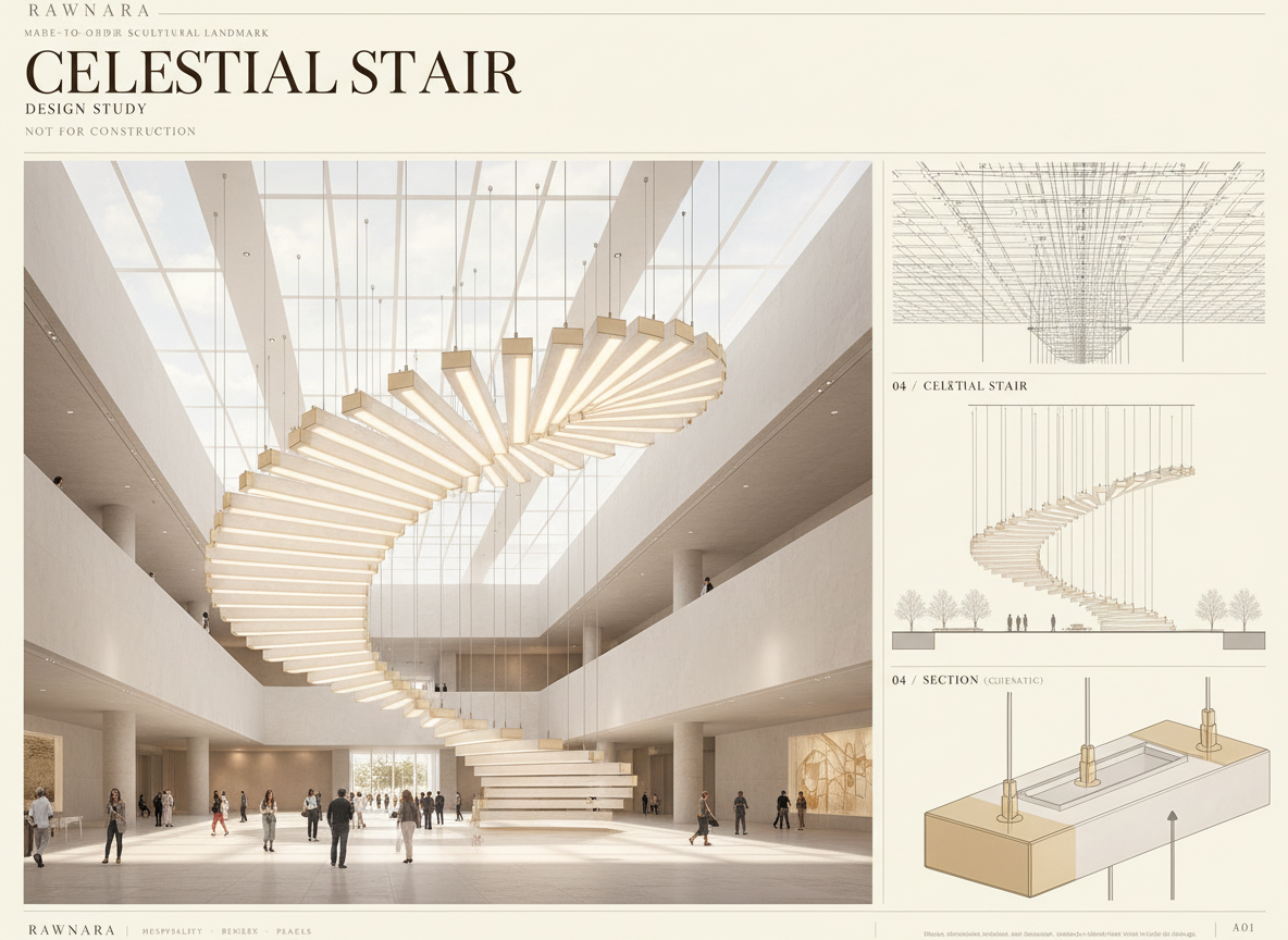RAWNARA concept design presentation for Celestial Stair