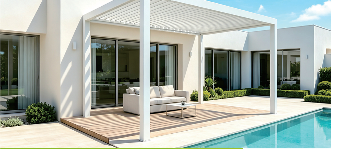 Double-Layer Aluminium Louvre Pergola — aluminium louvre pergola