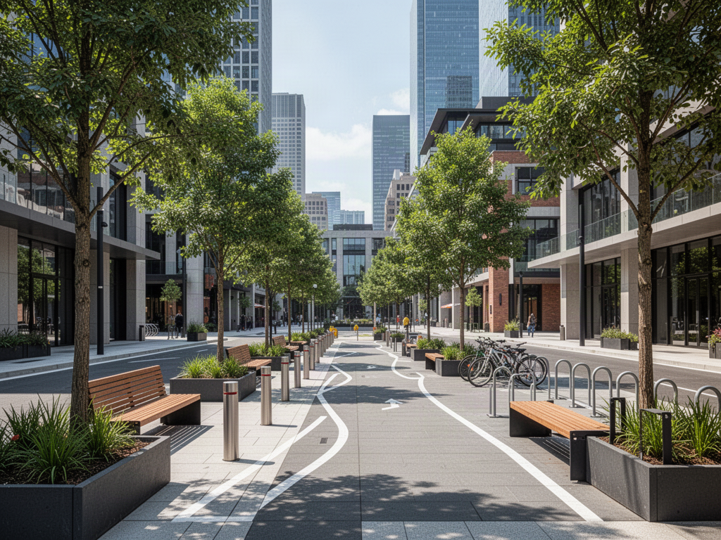 Public space used as a seating-planning reference